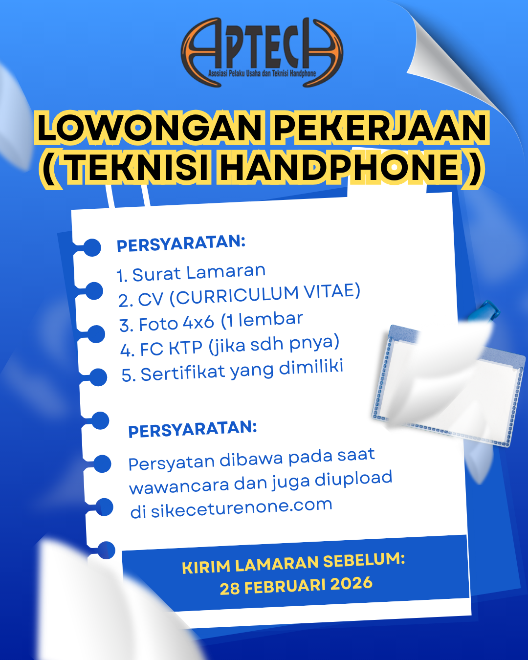 LOWONGAN KERJA APTECH